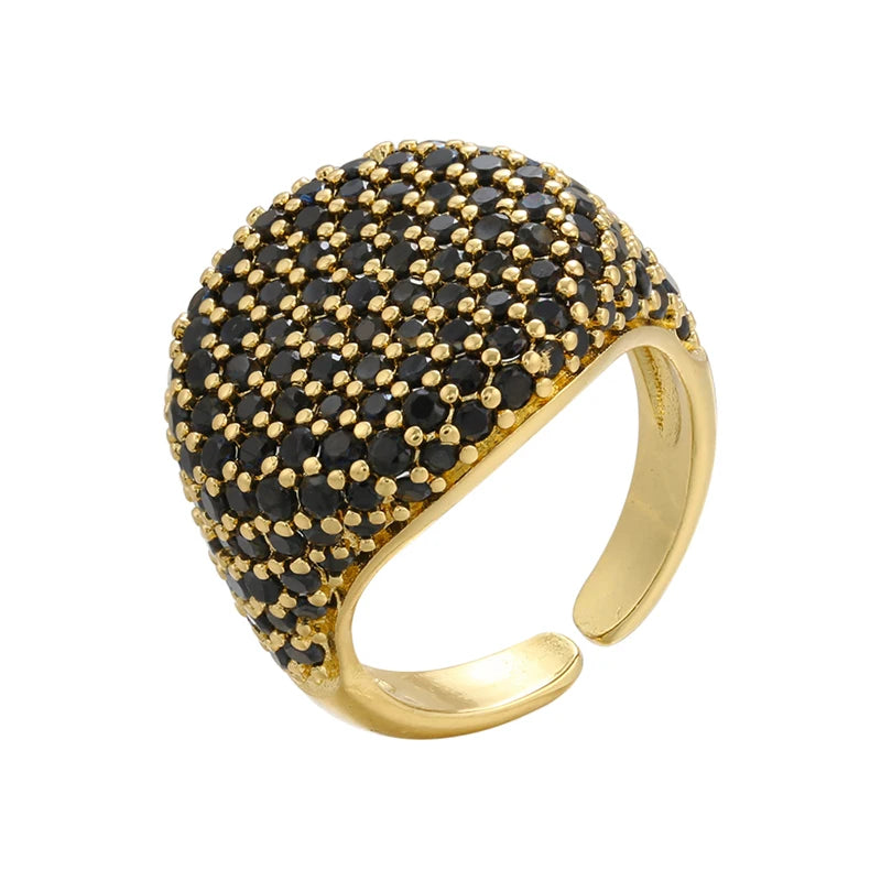 Candy Crystal Ring – 18K Gold CZ Zircon Open Ring