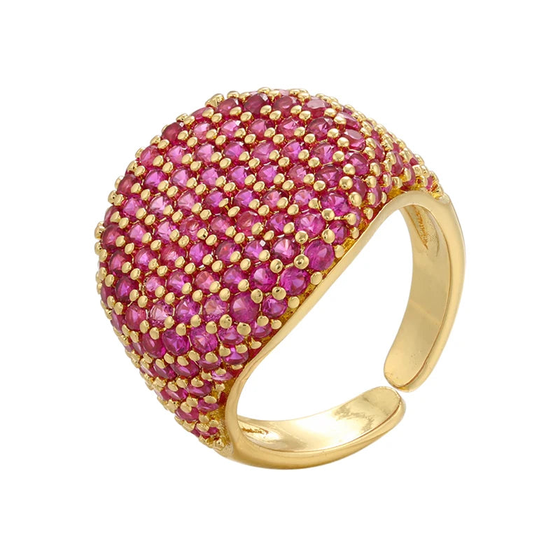 Candy Crystal Ring – 18K Gold CZ Zircon Open Ring