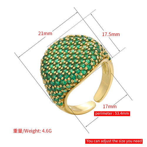 Candy Crystal Ring – 18K Gold CZ Zircon Open Ring