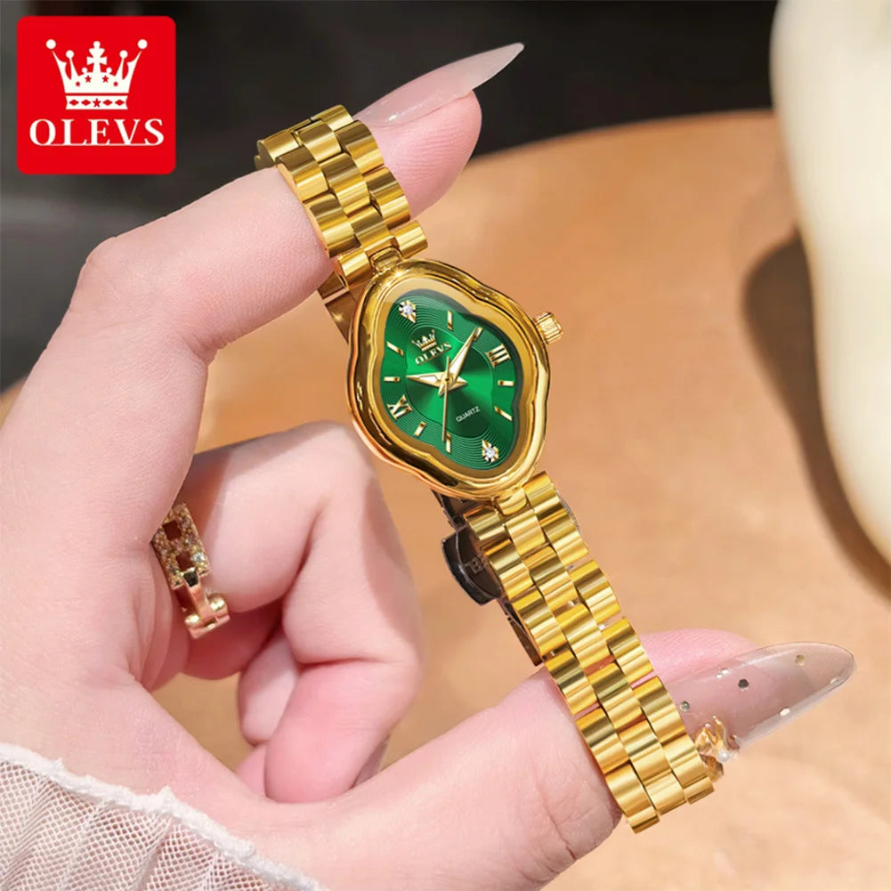 OLEVS Oval Retro – Luminous Roman Numeral Women’s Watch