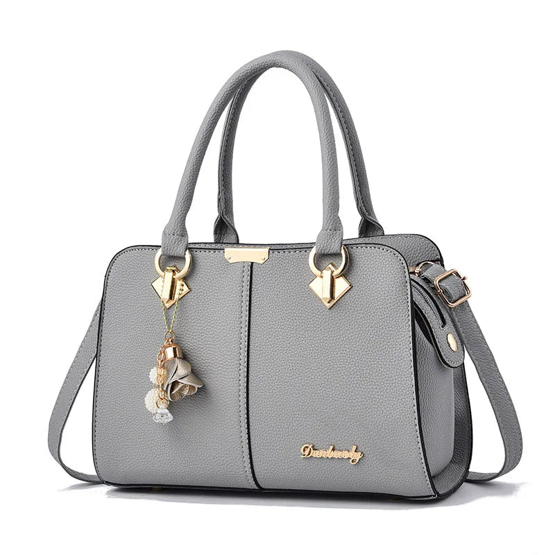 Luxury Leather Tote Handbag for Women – Designer Shoulder Crossbody Bag