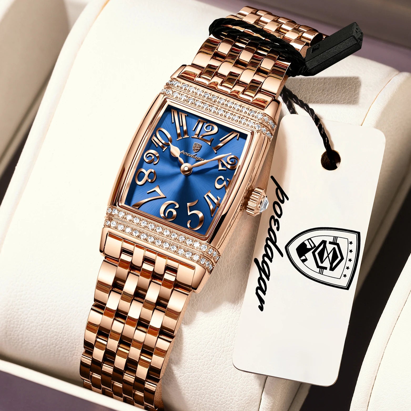 POEDAGAR Tonneau – Elegant Waterproof Ladies Watch