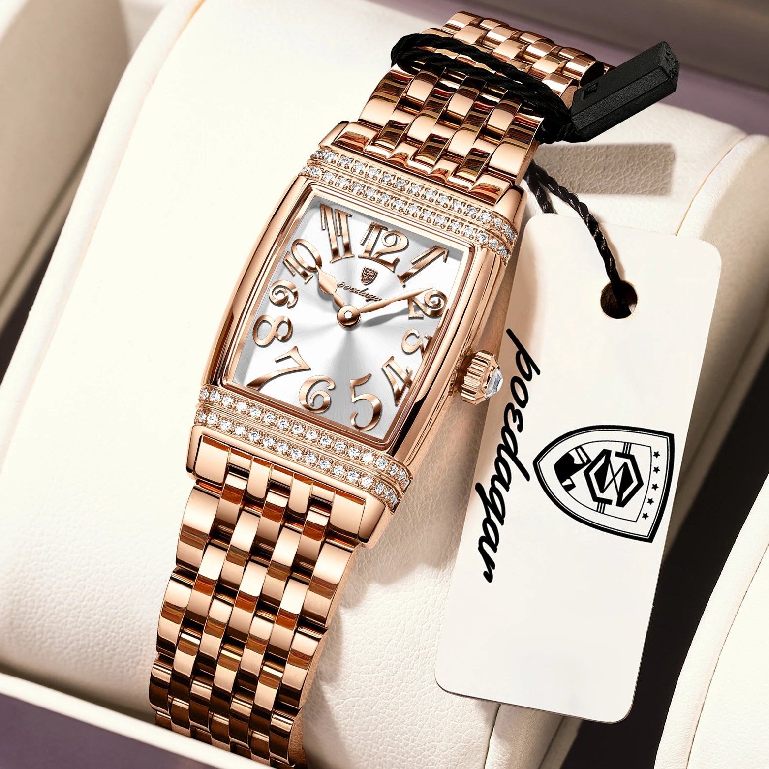 POEDAGAR Tonneau – Elegant Waterproof Ladies Watch