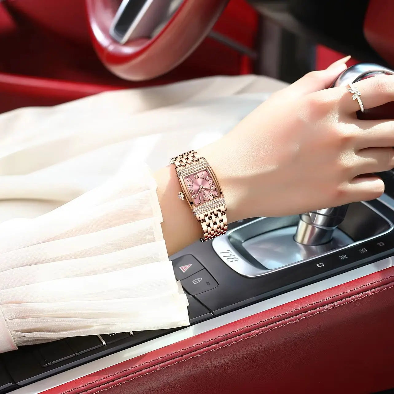 POEDAGAR Tonneau – Elegant Waterproof Ladies Watch