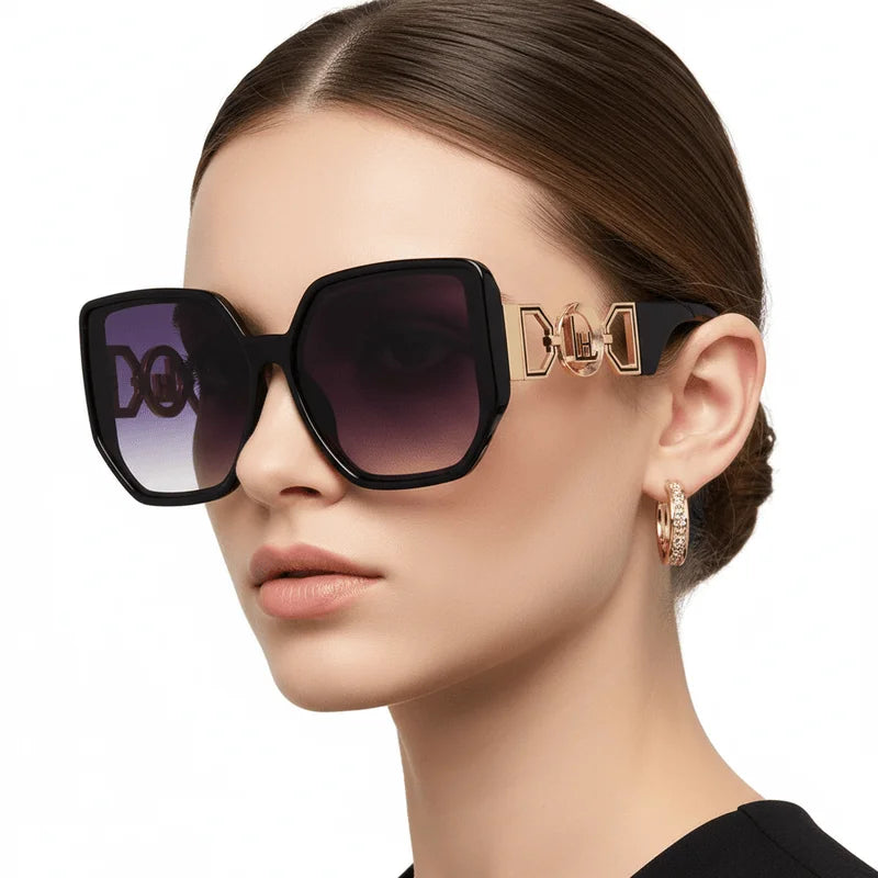 Hollow Square – Oversized UV400 Unisex Sunglasses