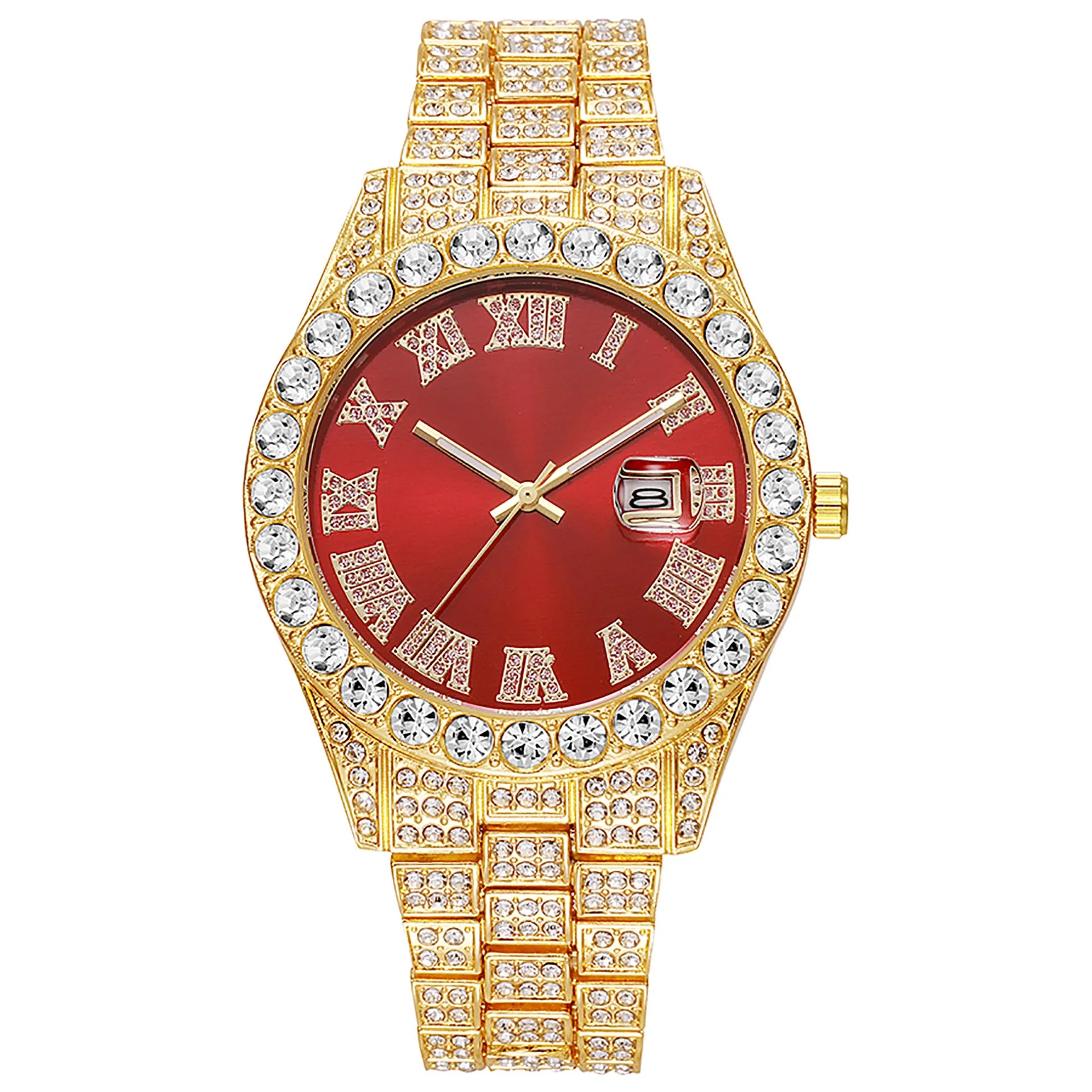 Hip-Hop King – Full Diamond Gold Men’s Statement Watch