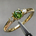 Emerald Zirconia Ring – Delicate Luxury Stone Ring