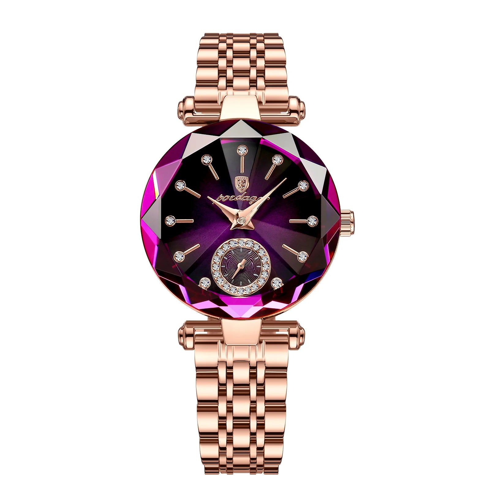 POEDAGAR Diamond – Luxury Round Dial Women’s Watch