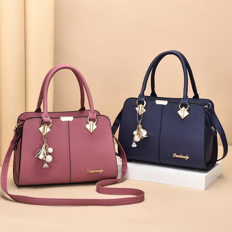 Luxury Leather Tote Handbag for Women – Designer Shoulder Crossbody Bag